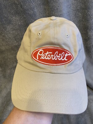 Peterbilt Hat Cap Adjustable Truck Work Comfortable Tan Canvas NEW!