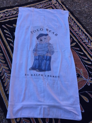 Vintage 90s Ralph Lauren Polo Bear Beach Towel