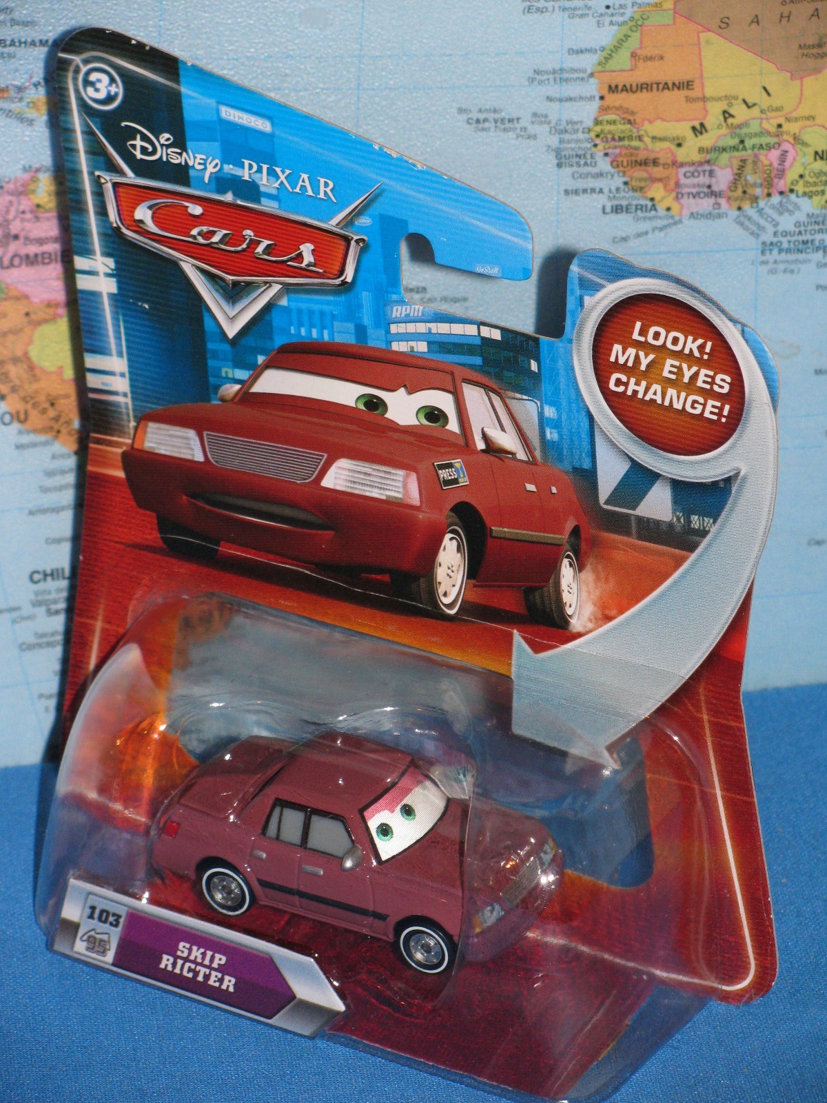 DISNEY PIXAR CARS SKIP RICTER #103 LOOK MY EYES CHANGE