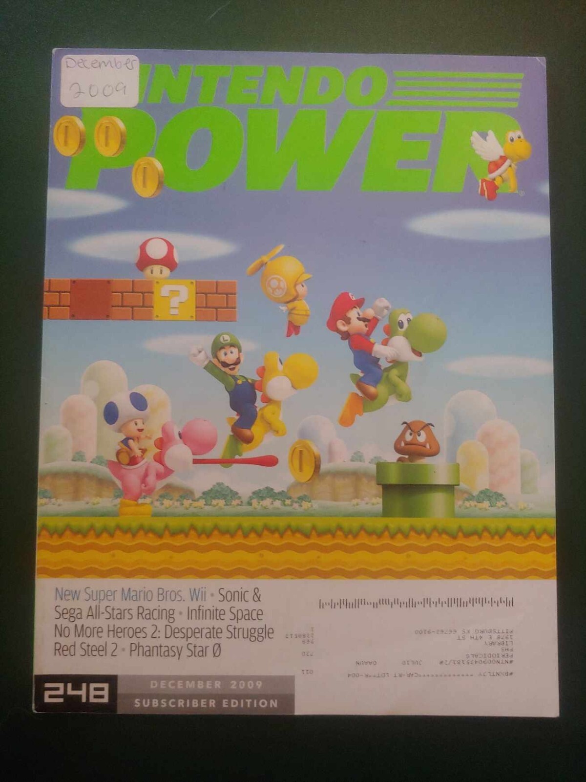 NINTENDO POWER 2009 New SUPER MARIO BROS. Wii Cover Vol 248