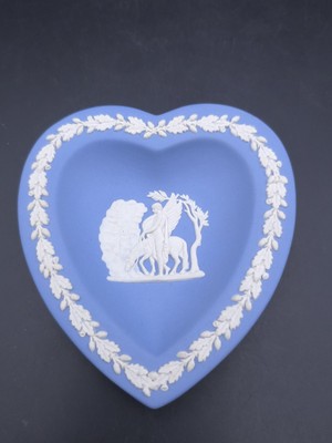 Wedgwood Jasperware Pale Blue Heart Shape Sweet Dish with Box