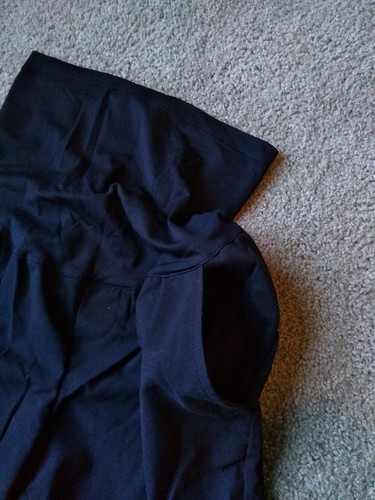 Liz Lange Womens Maternity Dress Pants Size 2 Full Belly Panel Black Work Slacks