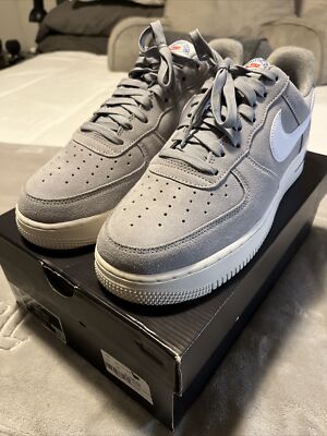 NIKE AIR FORCE 1 07 LX LIGHT SMOKE GREY-WHITE-SAIL-ROYAL SZ 11.5