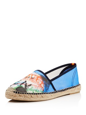 

RESPOKE Женские синие эластичные туфли-эспадрильи с принтом Adriana Cap Toe Slip On Espadrille, Синий, ADRIANA