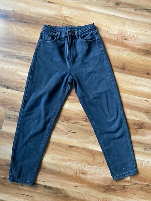 Shein Ladies Black Charcoal Mom Fit Jeans Size 8