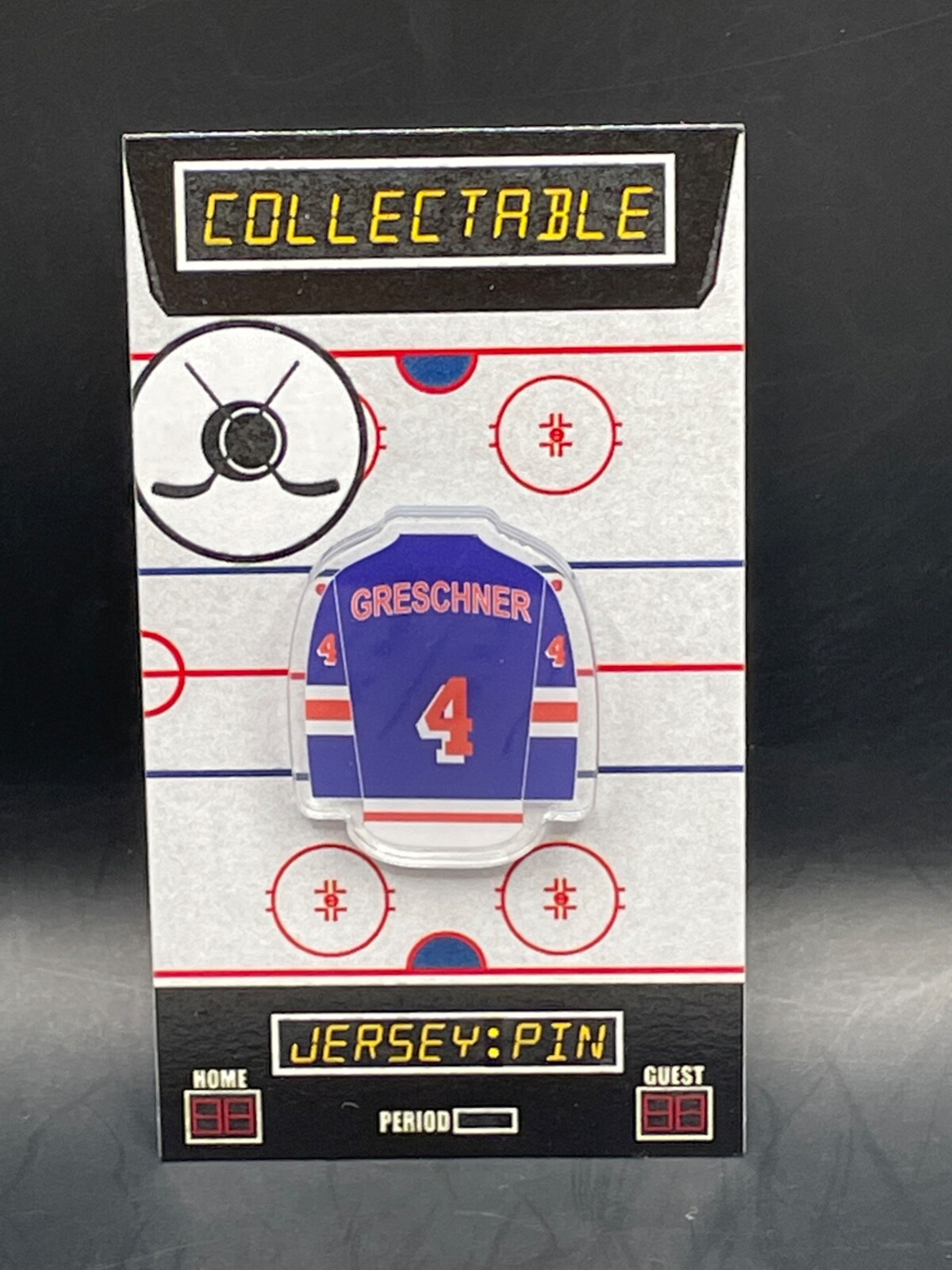 New York Rangers Ron Greschner jersey lapel pin-Classic RINK team Collectible