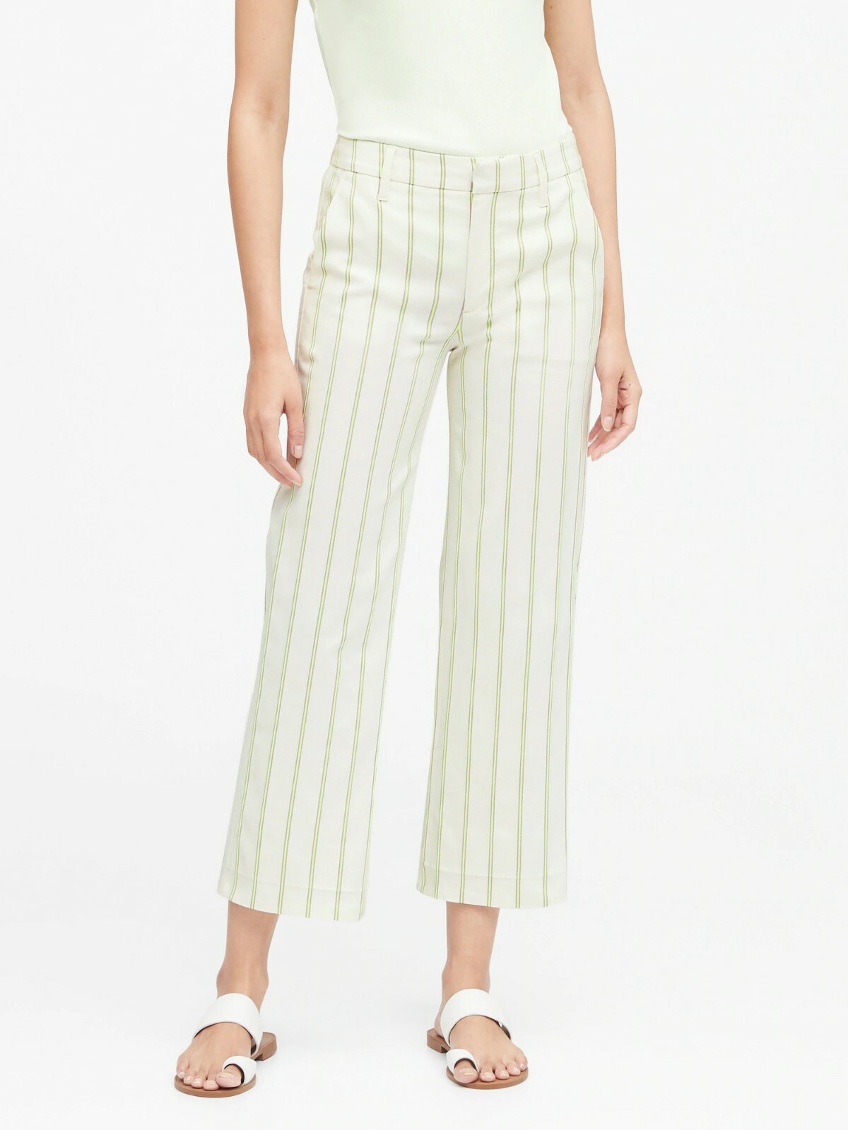 

Широкие укороченные брюки в полоску Banana Republic, размер , короткие, Multicolor