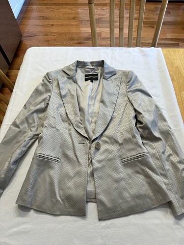 EMPORIO ARMANI Antinea SRL Blazer Jacket US 4 Silver