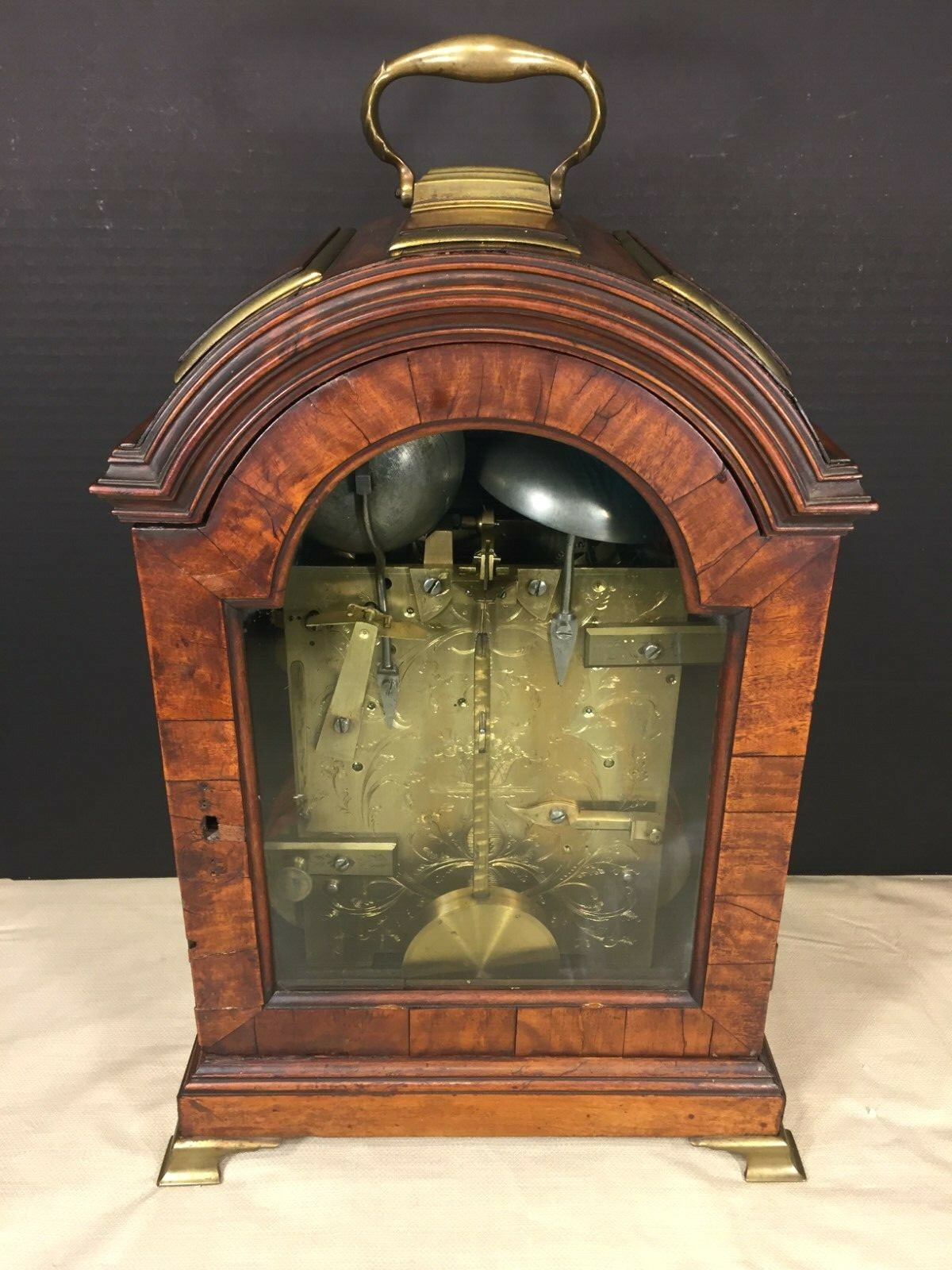 Brockbank Triple Fusee Bracket Clock 1780s 8 Bell Chime Nest 1 Bell Hour Strike