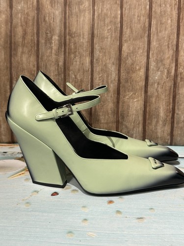 靴 PRADA SPORT Mary Jane Patent Leather Prada MARY JANE Slingback Patent Leather Black Ital 37 1/2