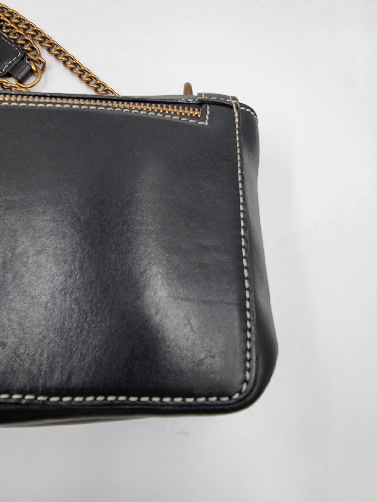 Sam Edelman Dallie Flap Crossbody Bag Women's Black Chain Strap Back Zipper - Picture 11 of 15