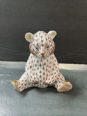 herend baby bear sitting chocolate