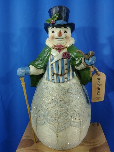 Jim Shore Victorian Snowman With Cape And Cane Figurine