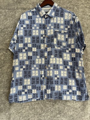 Nat Nast Shirt Shirt Mens XL Luxury Originals Blue Blend Button Up Camp Casual