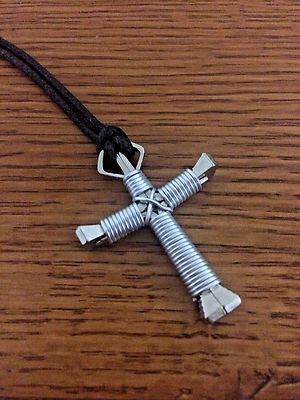 Horseshoe Nail Disciple Cross Necklace Choose Color BUY 3 GET 1 FREE