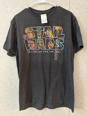 Star Wars In Galaxy Far Far Away T Shirt  Large Gray