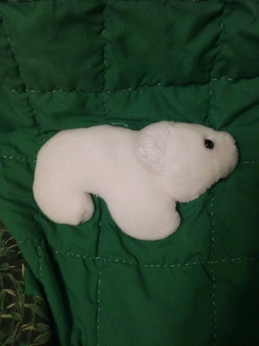 vintage handmade baby play quilt stuffed animals letters