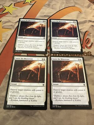 x4 Smite the Monstrous ZNR MTG Zendikar Rising 42/280 COMMON M/NM 4x