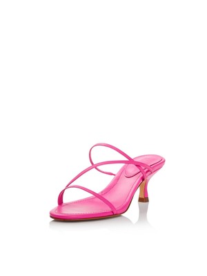 

Женские розовые кожаные сандалии SCHUTZ с ремешками Evenise Kitten Heel Slip On, Розовый, S2042700190001