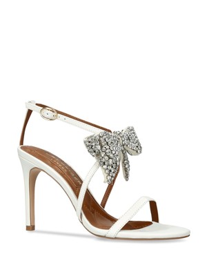 Женские босоножки на каблуке-шпильке KURT GEIGER LONDON из кожи Bromley с острым носком цвета слоновой кости 36,5