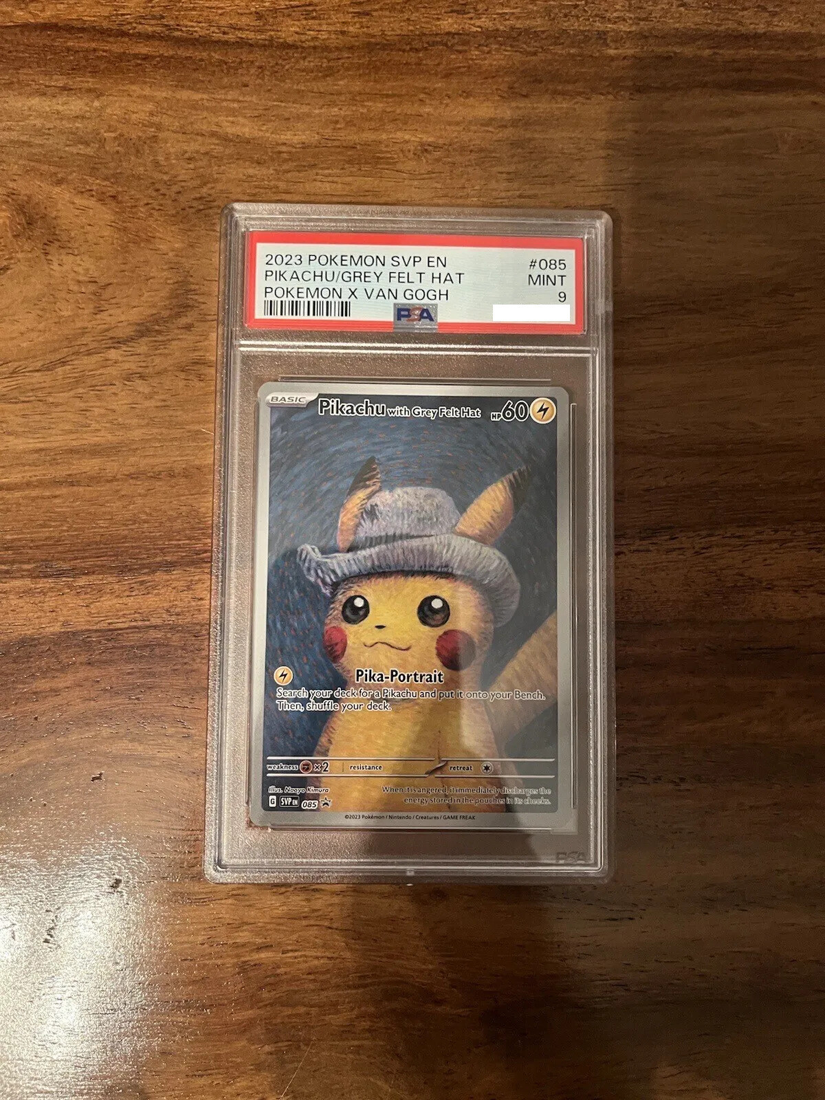 Pikachu with Grey Felt Hat SVP 085 Promo Van Gogh Museum PSA