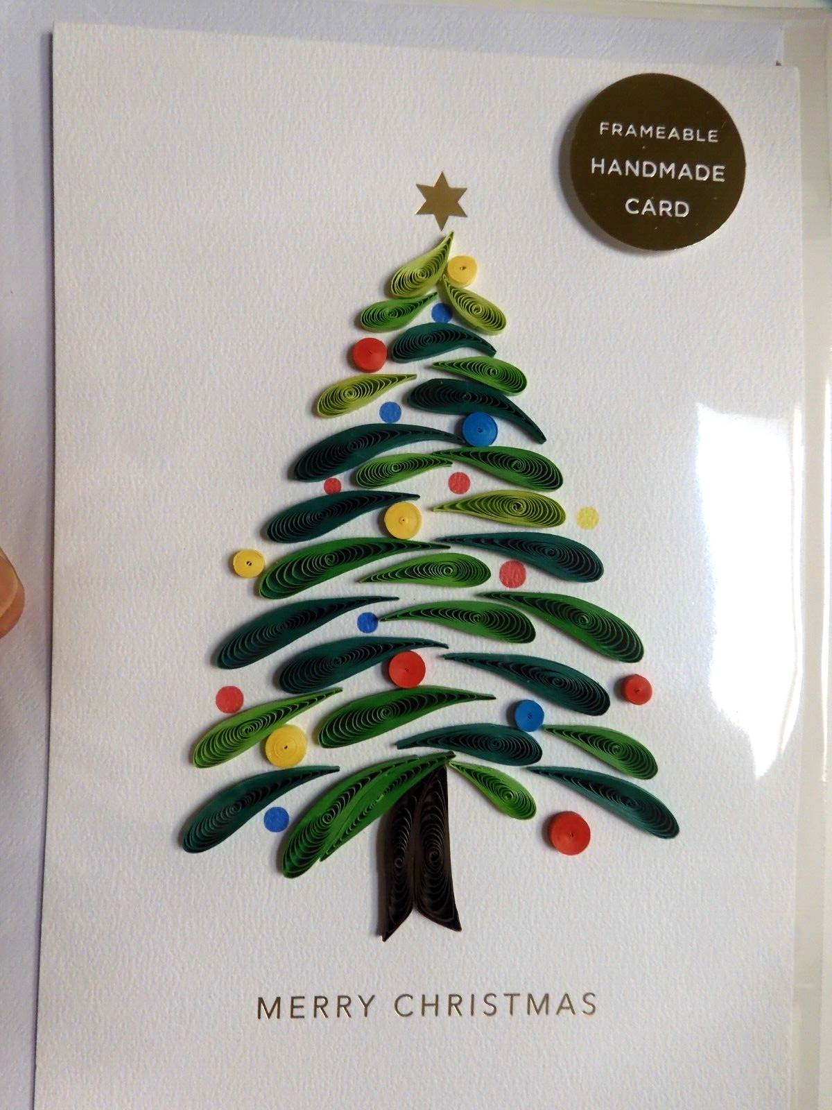 1 Hallmark Signature Card High Quality Christmas Quilled Tree Frameable