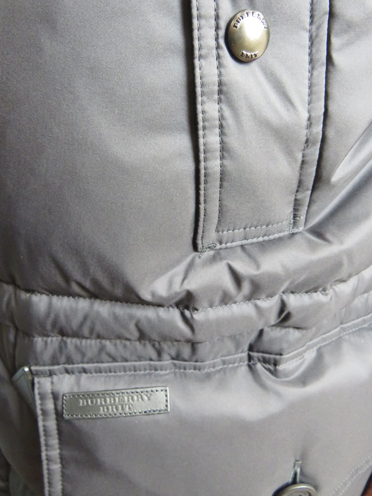 BURBERRY $1290 BURBERRY BENSEN BLACK HOODED CHECK LOGO DOWN PARKA PUFFER JACKET COAT XXL