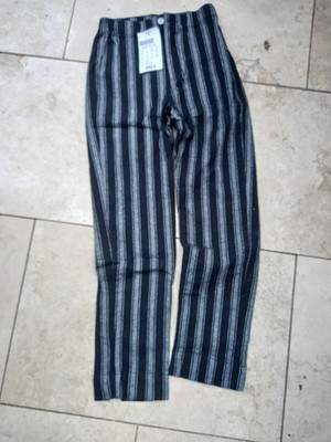 Brandy Melville black and grey striped trousers. One size. Brand new with tags
