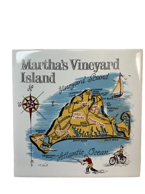 VINTAGE CERAMIC WALL TILE MARTHA'S VINEYARD 6'' x 6'' Screen Craft MA