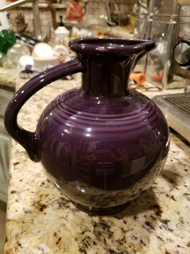 Vintage FIESTA Purple glaze CARAFE JUG PITCHER 60 oz   ~ Fiestaware USA