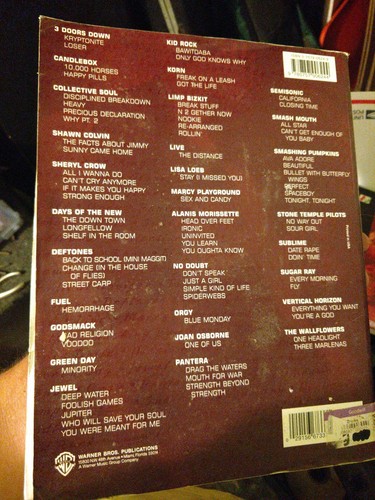 Modern Rock extreme guitar tab 75 hits songbook 90s /2000s jewel korn live orgy