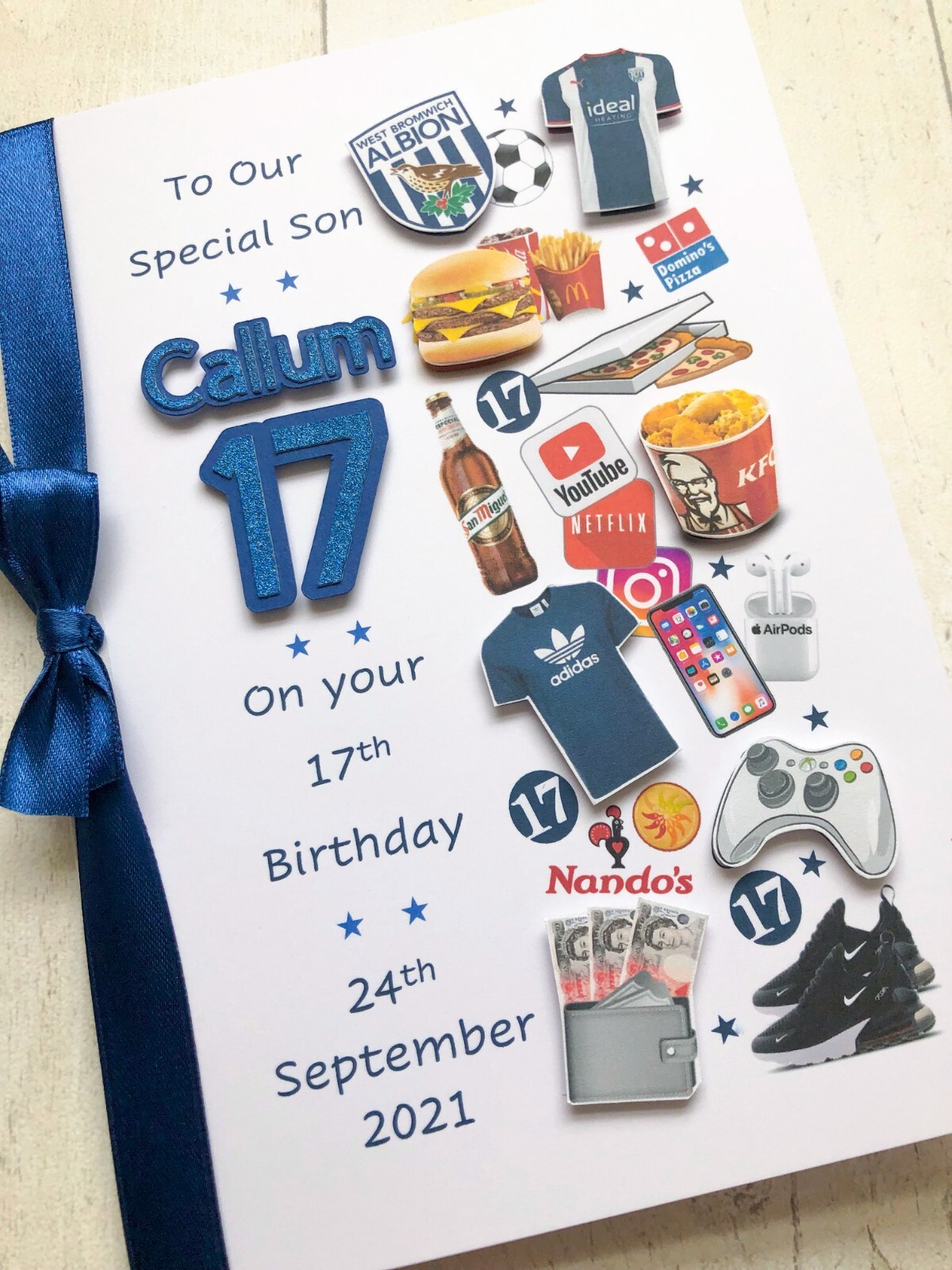17th-birthday-card-grandson-son-brother-personalised-handmade-custom-designs-ebay