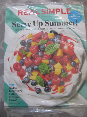 Lot of 2 Real Simple Magazine July/Aug 2022 Food + Fun Issue NEW IN PLASTIC WRAP