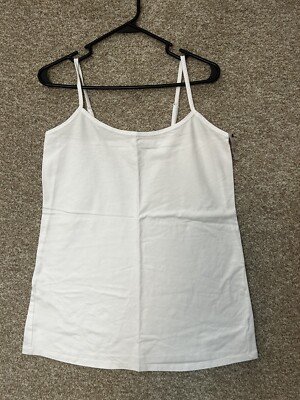 Lane Bryant Essential Cotton Cami White Top  Size 10/12 Long