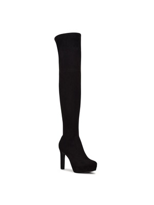 Женские черные ботинки на шпильке с круглым носком на платформе NINE WEST, 1 размер, 8 М