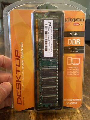 Kingston PC-3200 1 GB DIMM 400 MHz DDR Memory (KVR400/1GR)