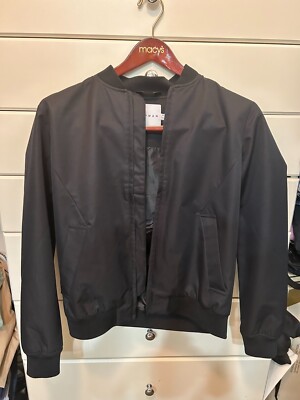 Topman Mens Black Bomber Jacket Extra Small Never Worn 