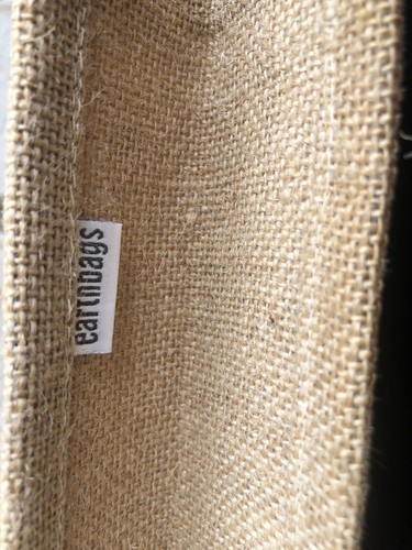 Earthbound Trading Company Burlap Tote Shopping Bag Reusable NWOT Brown