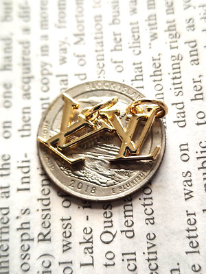 Louis Vuitton buttonS TINY 12 mm GOLD Zip Pull Double sided 2 pcs