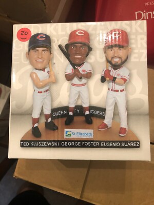 2021 SGA Cincinnati Reds TED KLUSZEWSKI / GEORGE FOSTER / EUGENIO SUAREZ Bobble