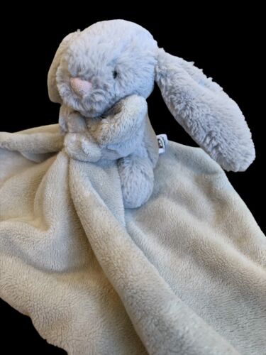Jellycat Bashful Bunny Security Blanket Lovey Soft Minky EUC