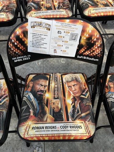 WWE WRESTLEMANIA 39 CHAIR Night 2 Roman Reigns vs. Cody