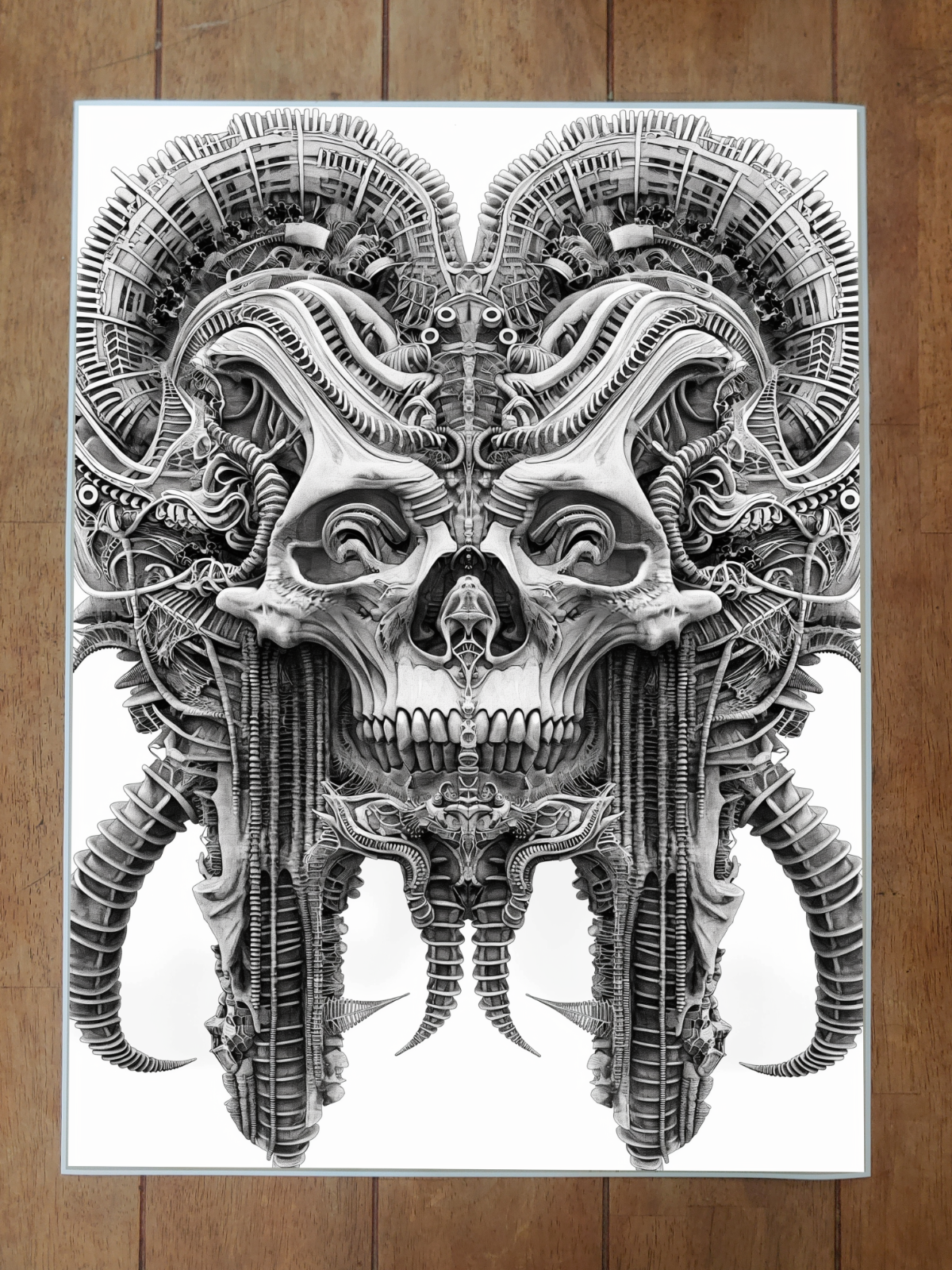 Skull HR Giger Style Poster 18x24in | eBay