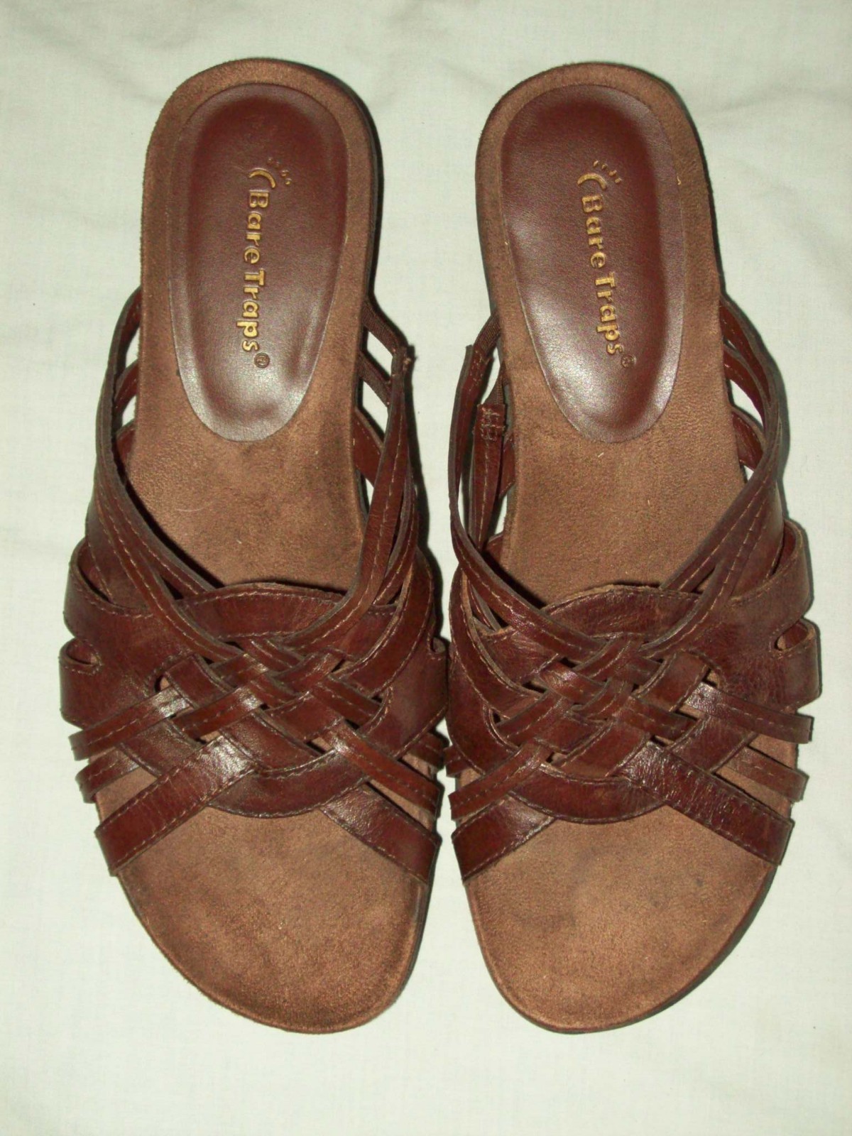BARE TRAPS Ambar Brown Sandals Slip on Womans Size 8.5 M Nice shoes beach wear