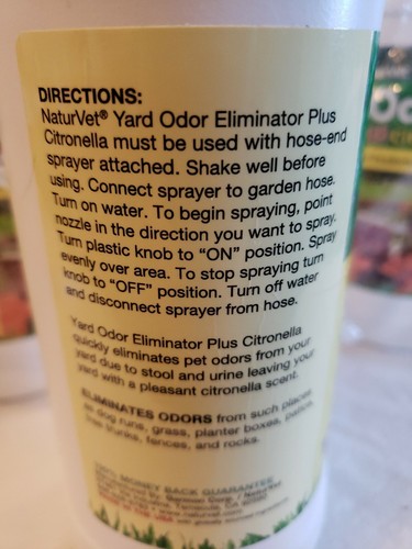 NaturVet ?Yard Odor Eliminator Plus Citronella 32oz. Lot of 3. Stool and Urine