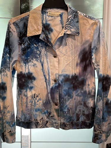 Impulse California Women Medium Scenery All Over Colorful Lightweight Jacket