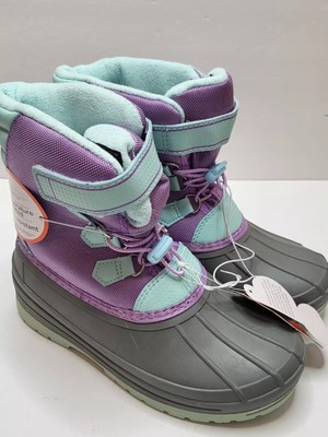 Size 3 Girls Duck Boots Wonder Nation Winter Snow Play School Boot Purple Teal