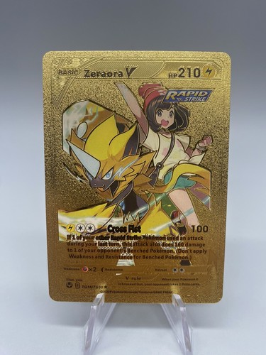 Pokémon Zeraora V TG16/TG30 Rapid Strike Gold Foil Card -NM