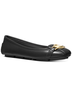 

MICHAEL MICHAEL KORS Женские черные кожаные балетки без шнурков Tracee Moc, Черный, 40S0TRFP3L