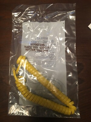 NOS Western Electric  Modular Handset Cord  BUTTER YELLOW for Noteworthy Phone